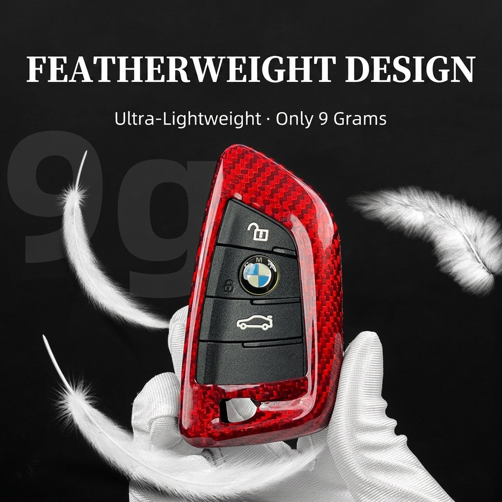 BMW Real Carbon Fiber Blade Key Fob Case - Luxury Protective Cover