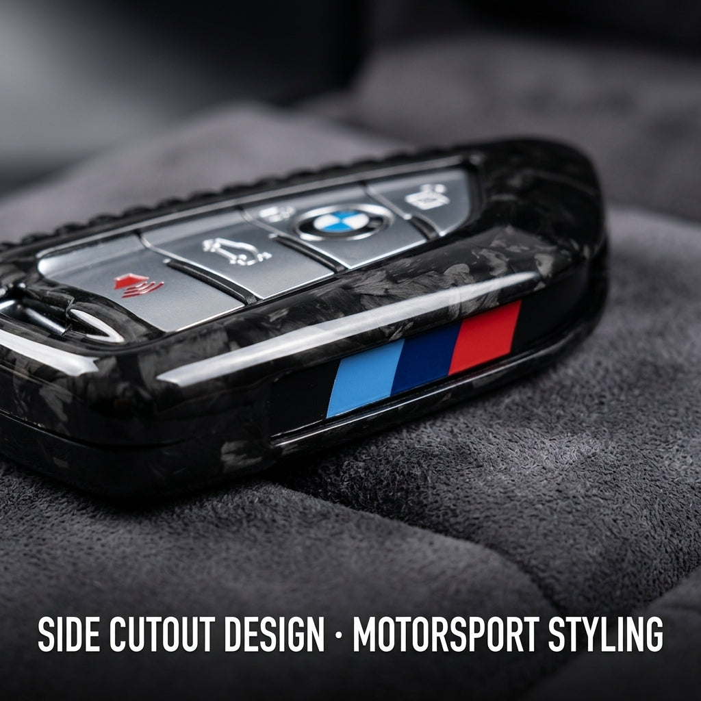 BMW Real Carbon Fiber Blade Key Fob Case - Luxury Protective Cover
