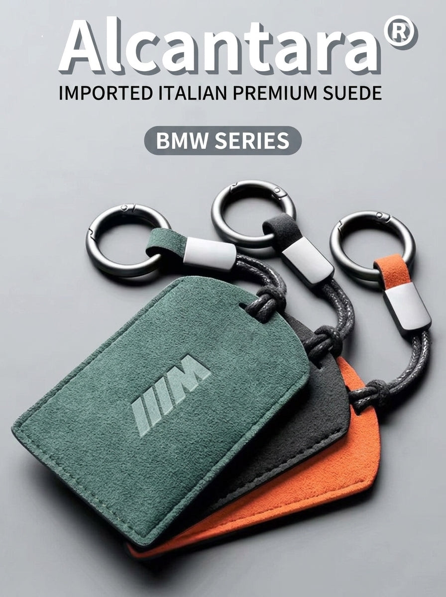 حامل بطاقة مفتاح رقمي وغلاف واقٍ من الألكانتارا BMW