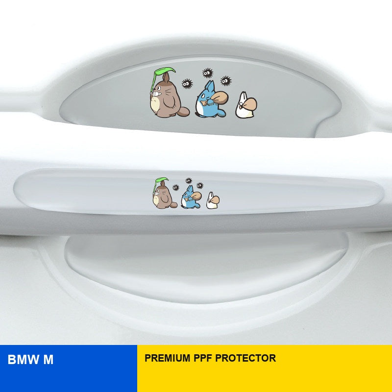 طقم فيلم واقٍ مانع للخدش لمقبض الباب وفنجانه BMW