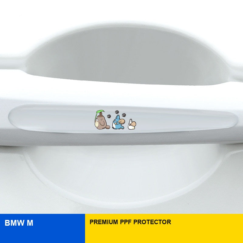 طقم فيلم واقٍ مانع للخدش لمقبض الباب وفنجانه BMW
