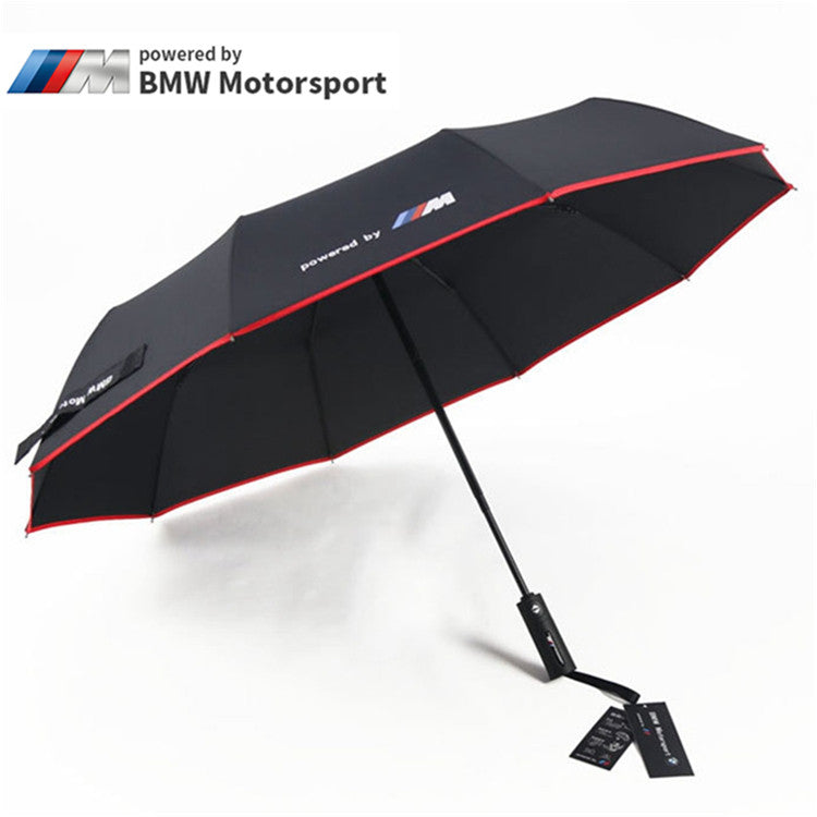 BMW umbrella red trim compact folding version