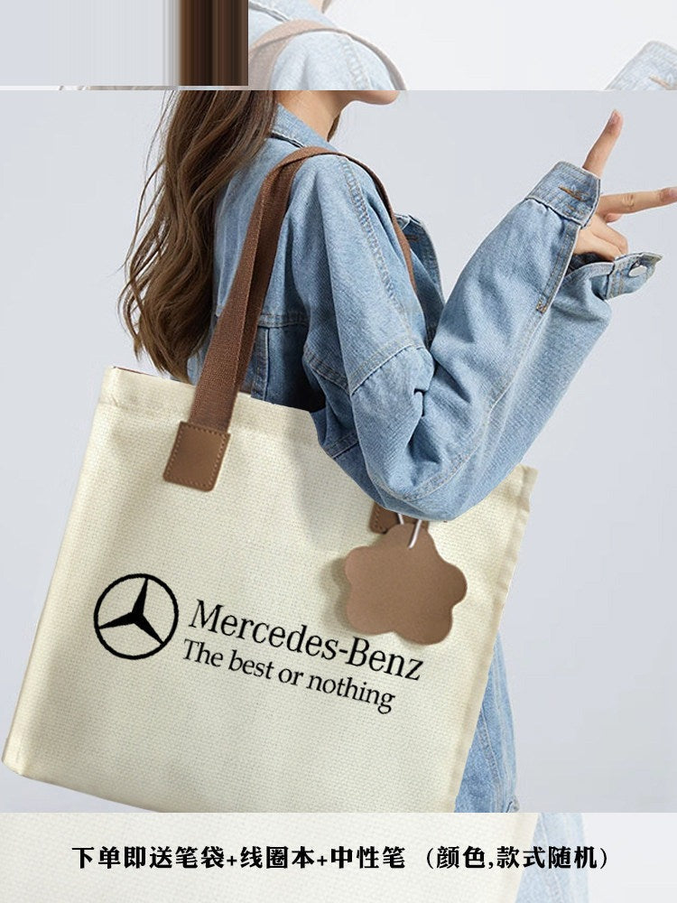 Canvas Tote Bag - Automotive Brand Print