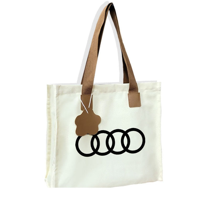 Canvas Tote Bag - Automotive Brand Print