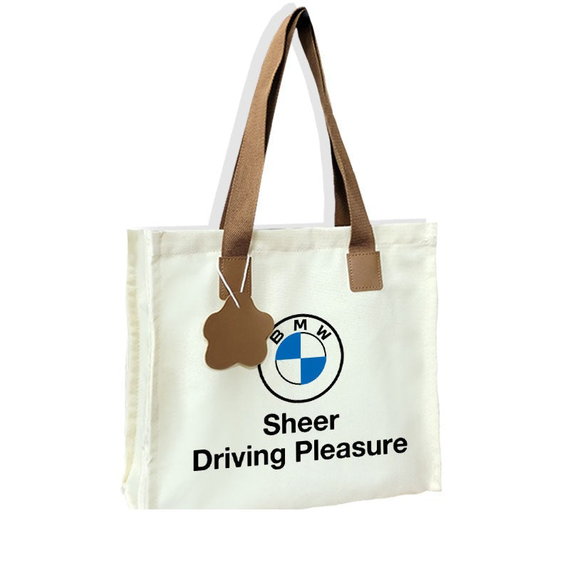 Canvas Tote Bag - Automotive Brand Print