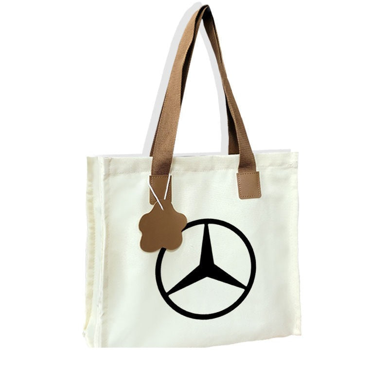 Canvas Tote Bag - Automotive Brand Print