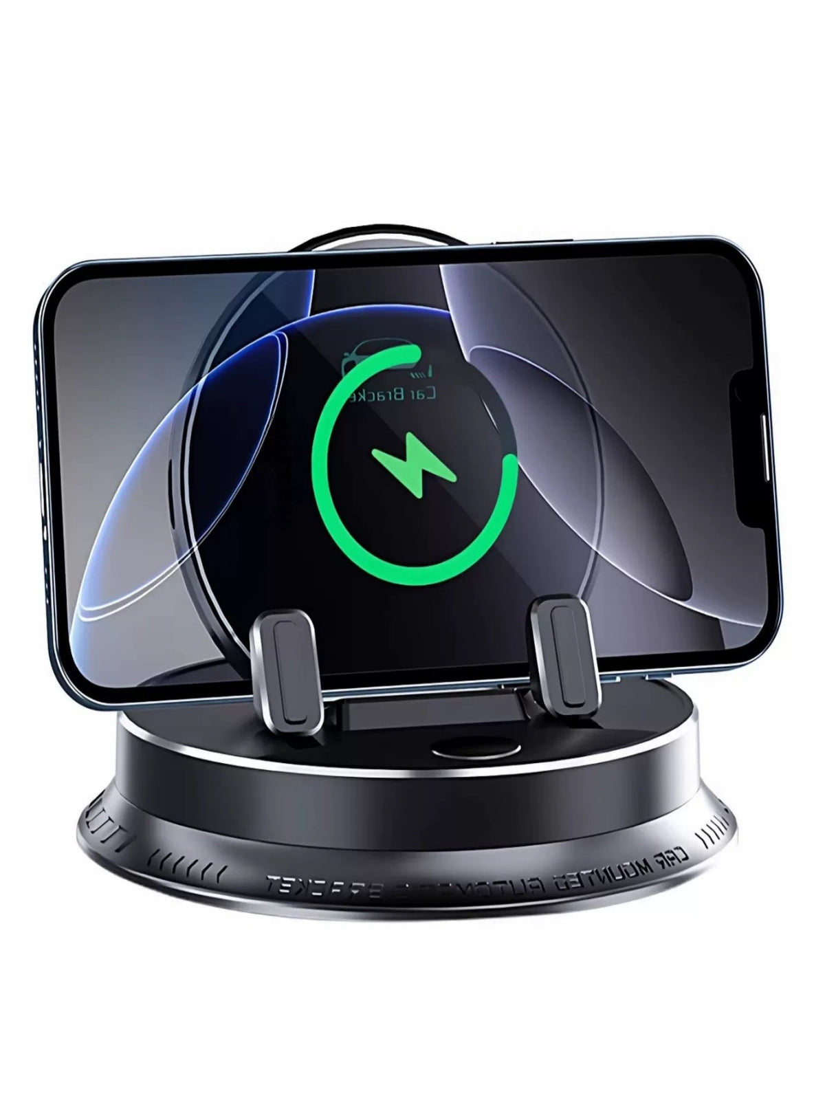 Electric car phone stand with wireless charging pad