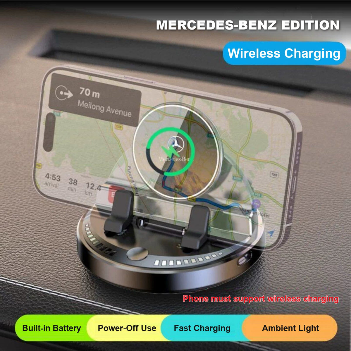 Mercedes-Benz edition wireless charging dashboard phone stand