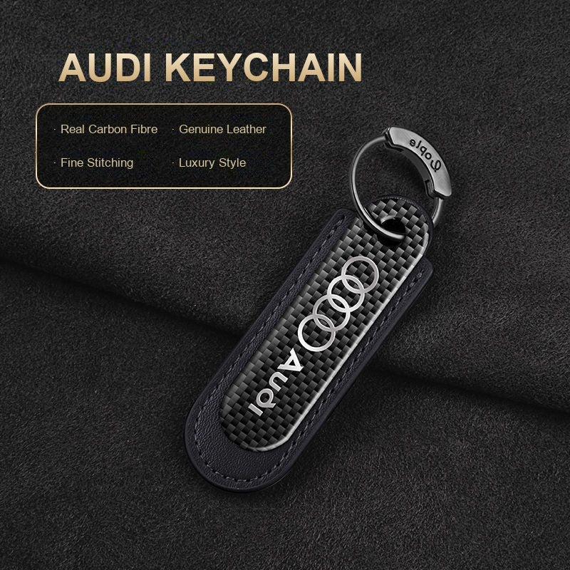 Audi carbon fibre keychain