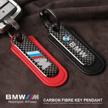 Signature Carbon Crest Keychain – Real Carbon Fibre and Genuine Leather with Horseshoe Clasp