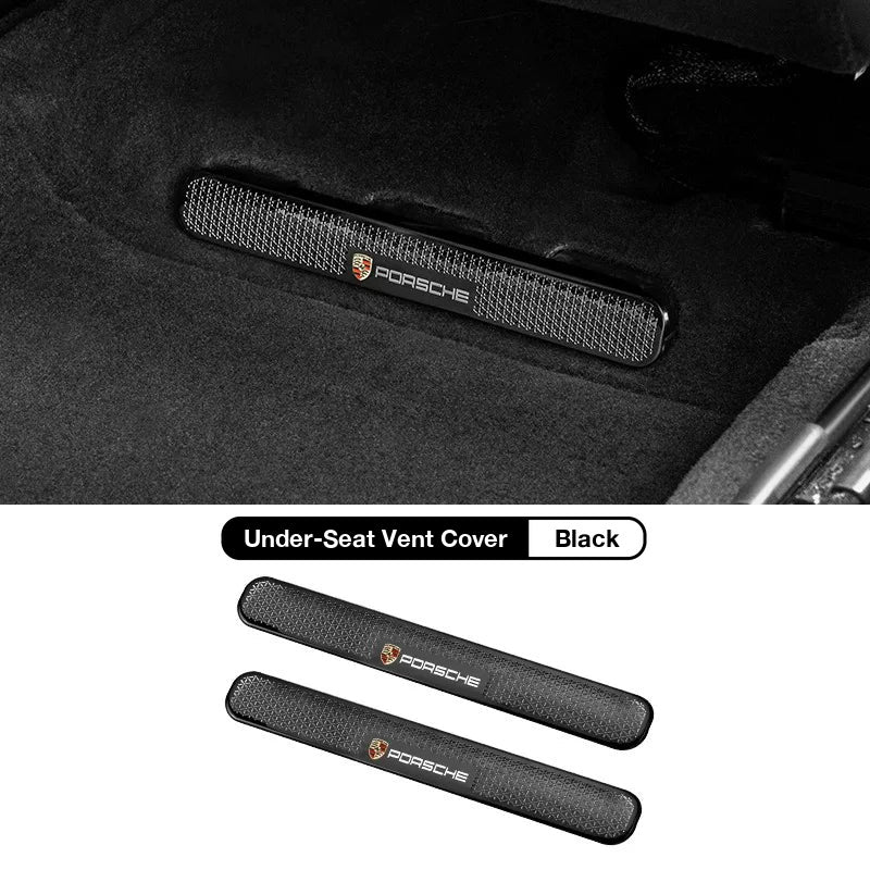 Porsche Cayenne under-seat vent cover in Black, 2-piece set