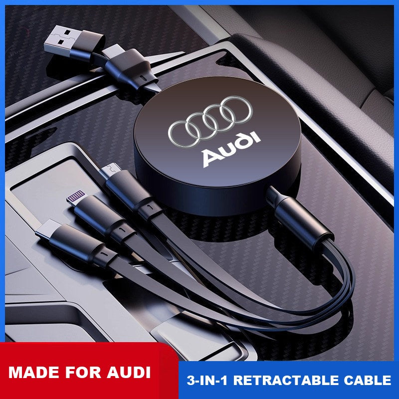 Audi 3-in-1 retractable charging cable 01