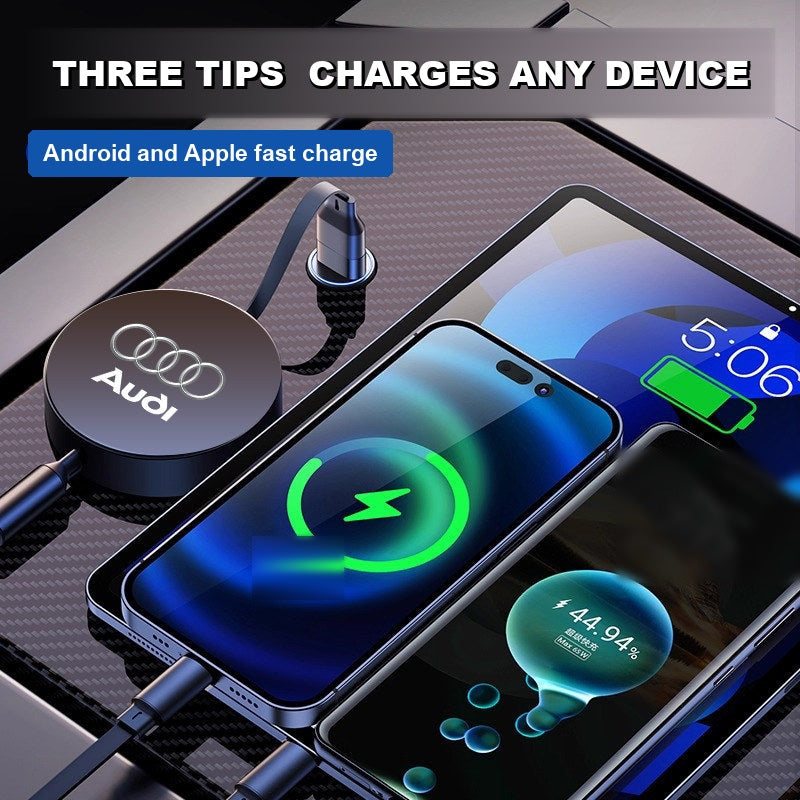 Audi 3-in-1 retractable charging cable 02
