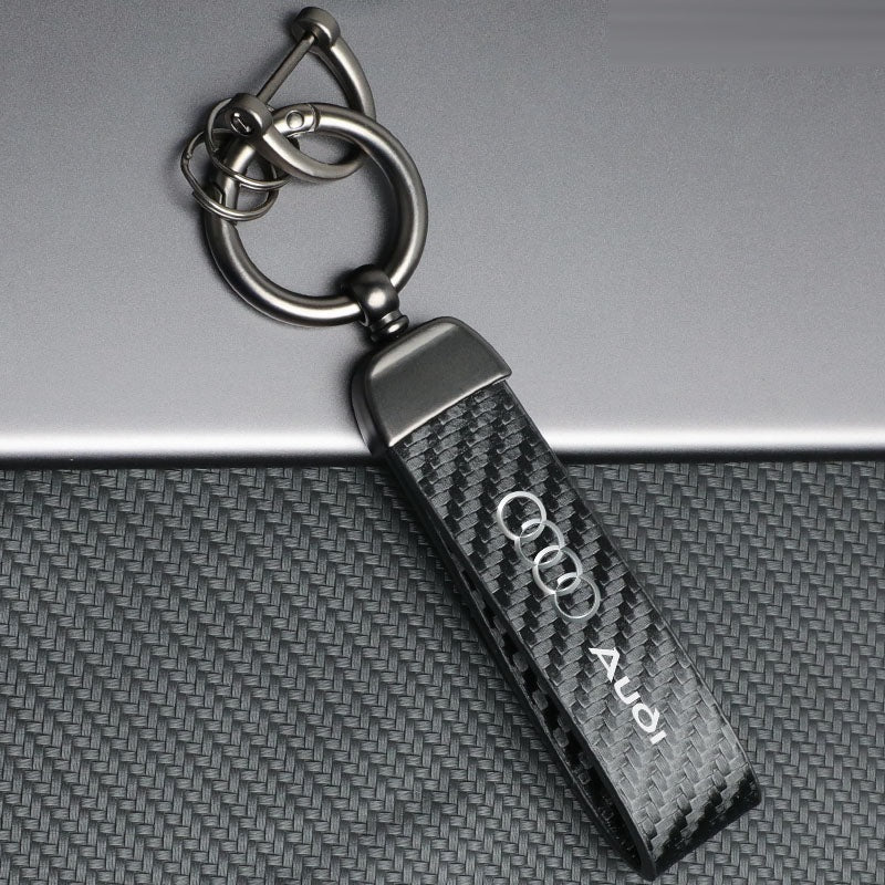 Audi keychain Dark Night Black horseshoe buckle