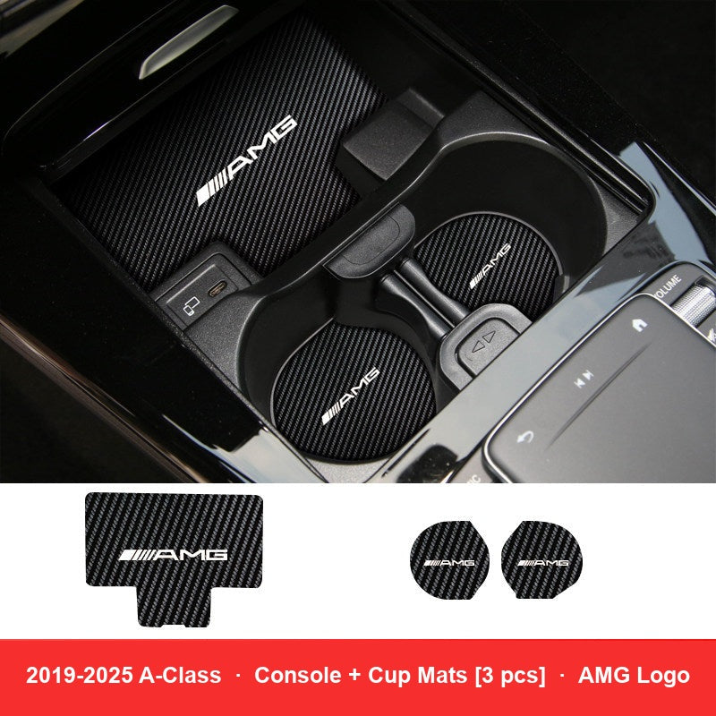 Console plus cup mats 3 piece set with AMG logo
