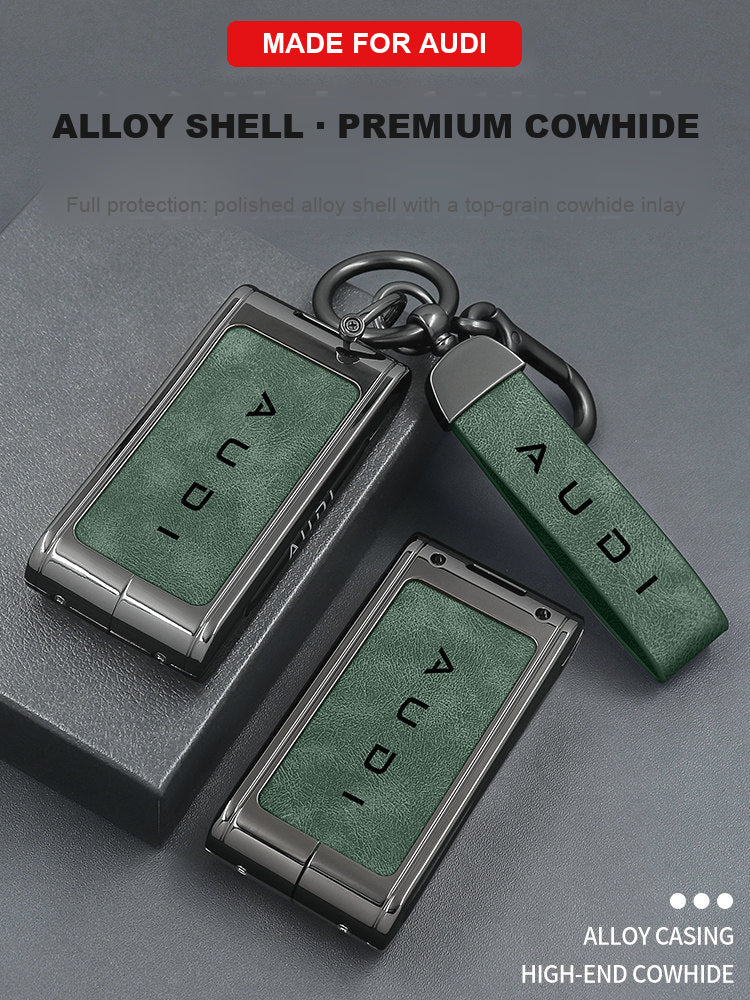 Alloy shell with premium cowhide inlay