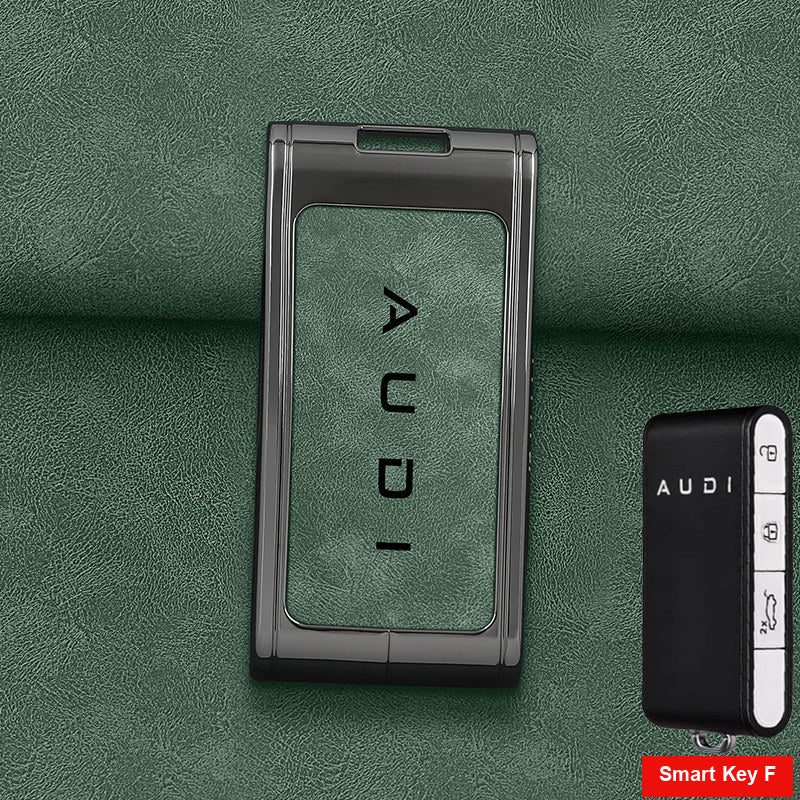 Gun grey shell with green leather, single shell