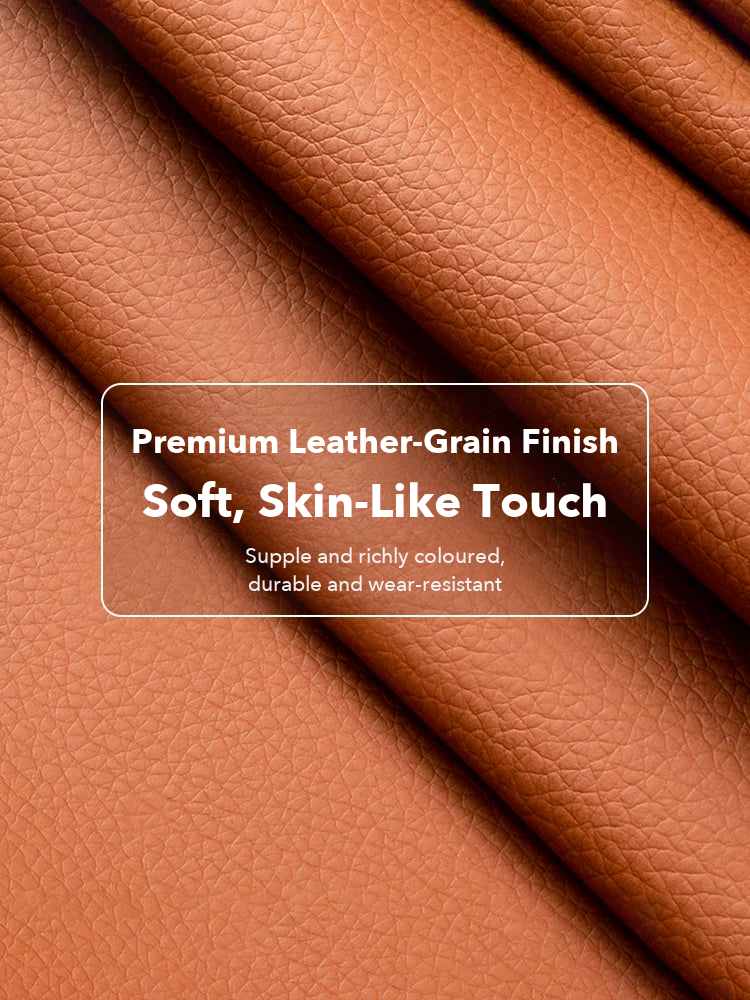 Premium leather-grain finish detail of the Audi seat belt extender