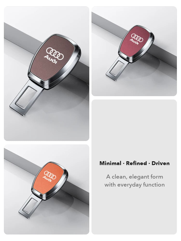 Audi seat belt extender colour details and minimal design
