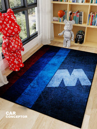 BMW M Stripe Racing Carpet – Non-Slip Rug for Sim Racing and Gaming Rooms