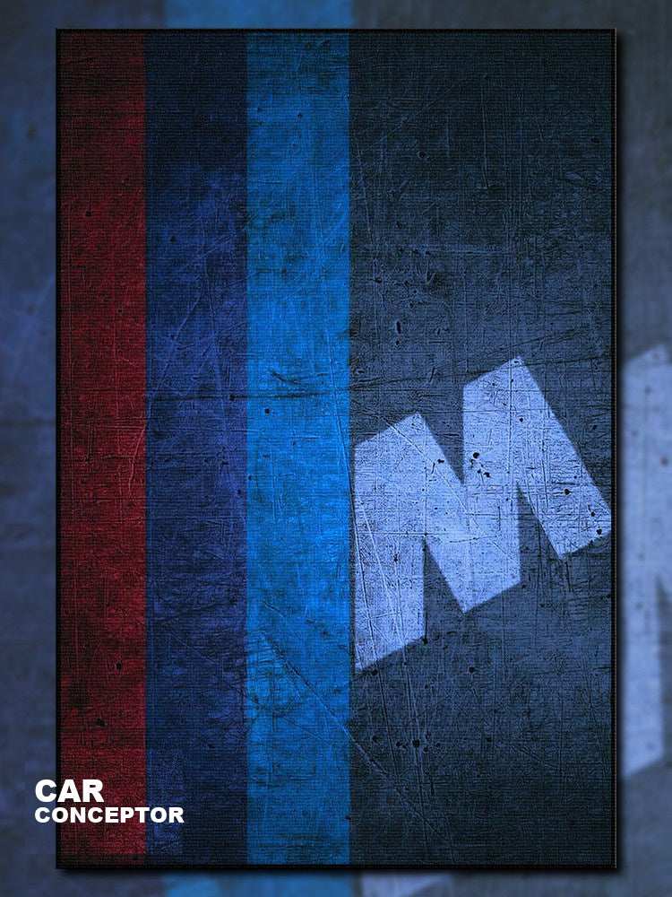 Flat view of the BMW M stripe racing carpet design
