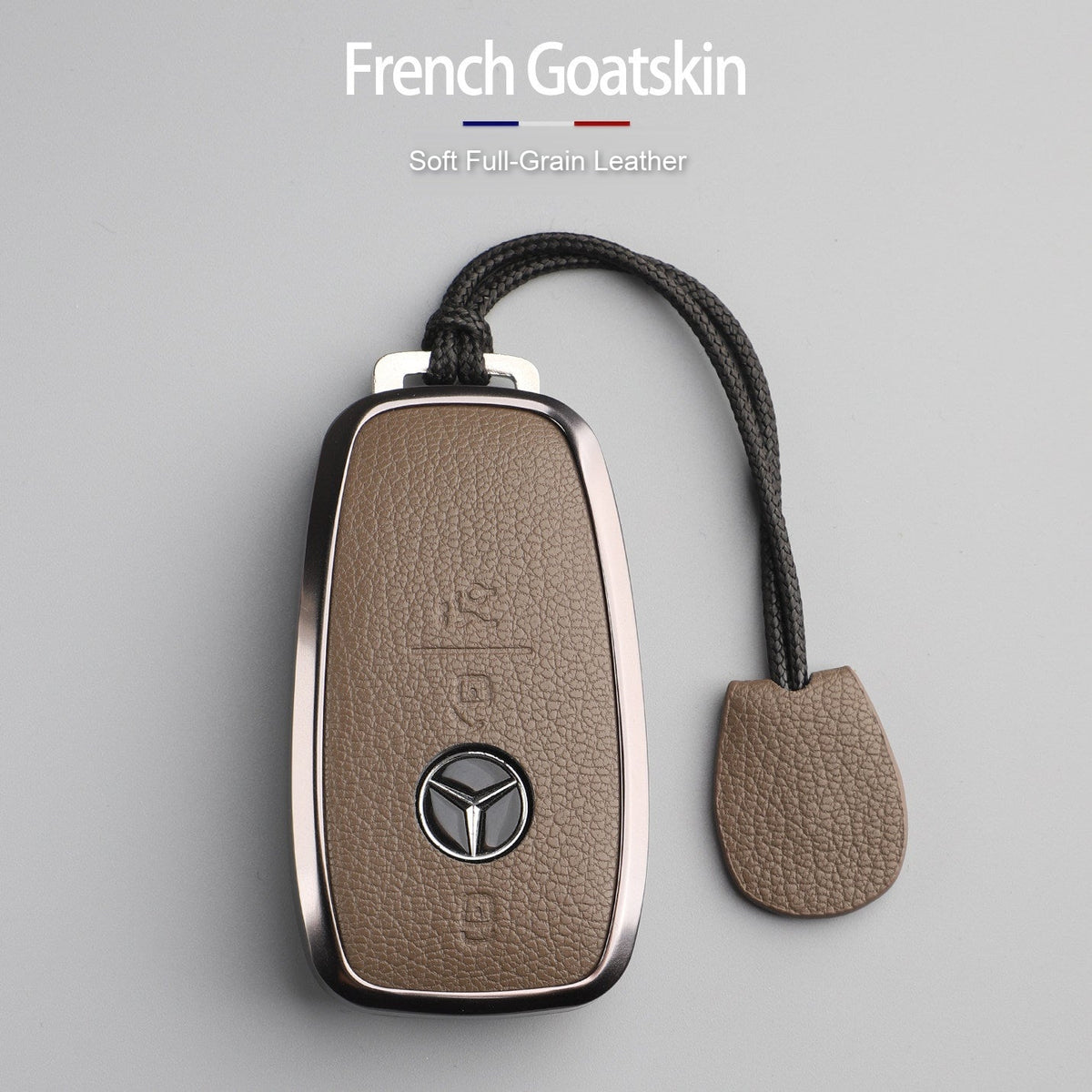Mercedes-Benz key cover in soft French goatskin leather