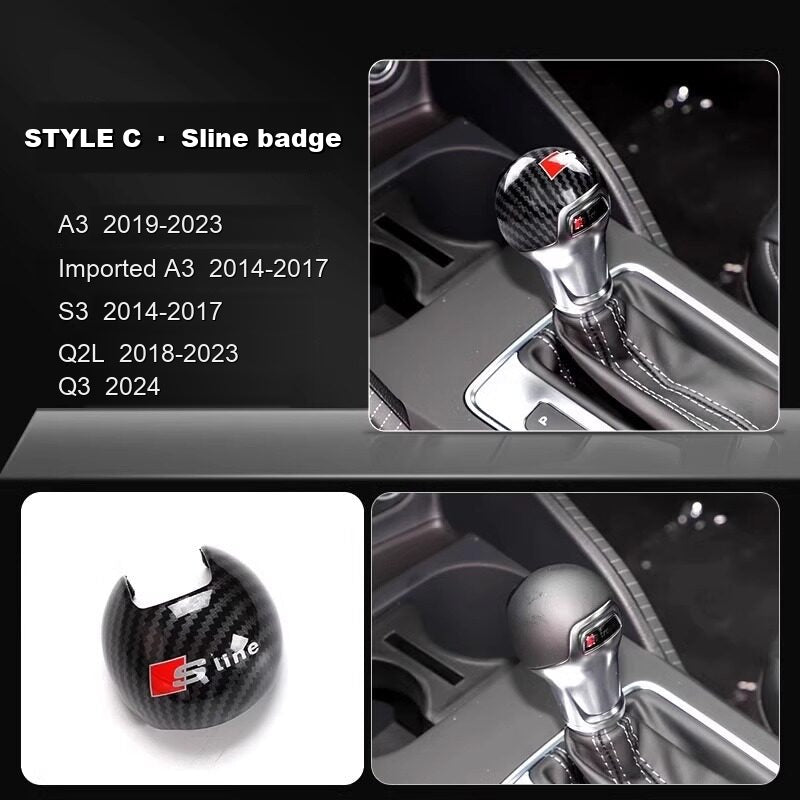 Audi gear knob cover Style C Sline badge
