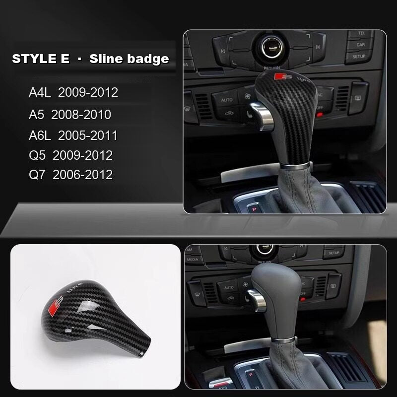 Audi gear knob cover Style E Sline badge