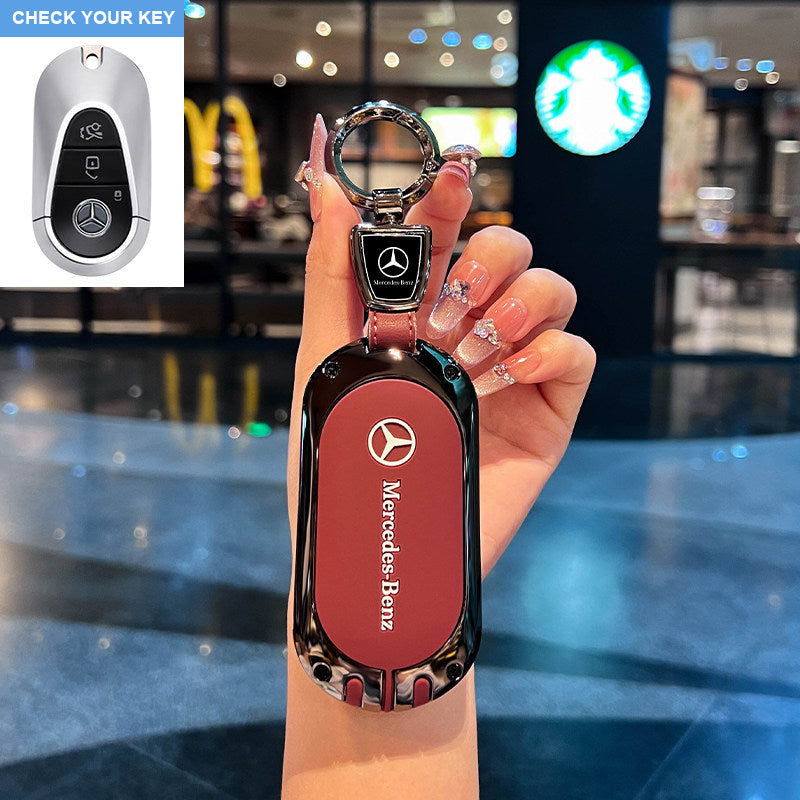 Style B red key case with ring buckle