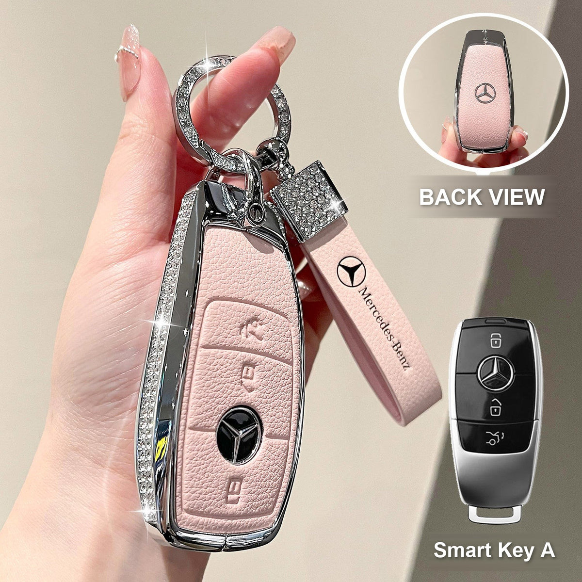 Smart Key A Pink with crystal ring bracelet