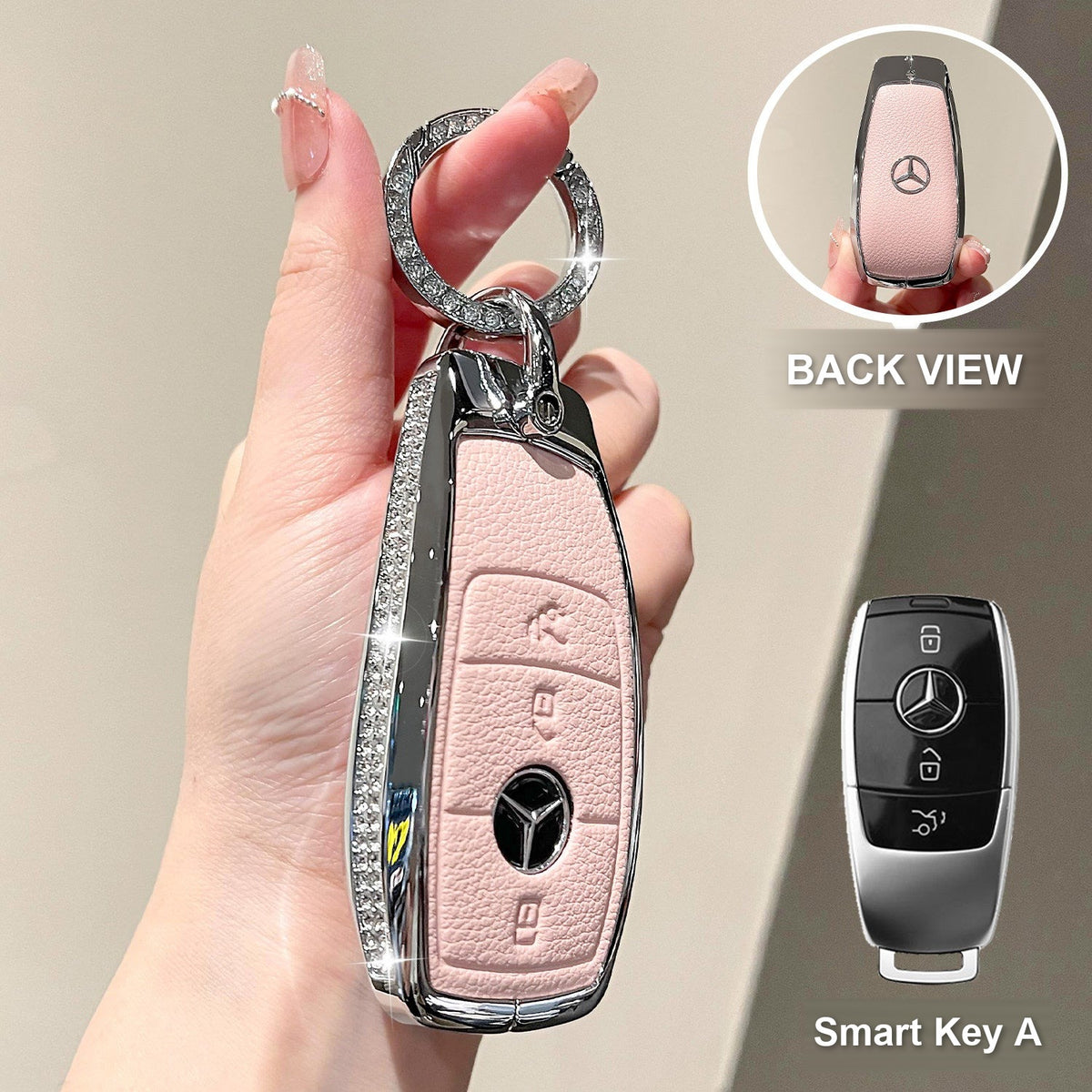 Smart Key A Pink with crystal rings