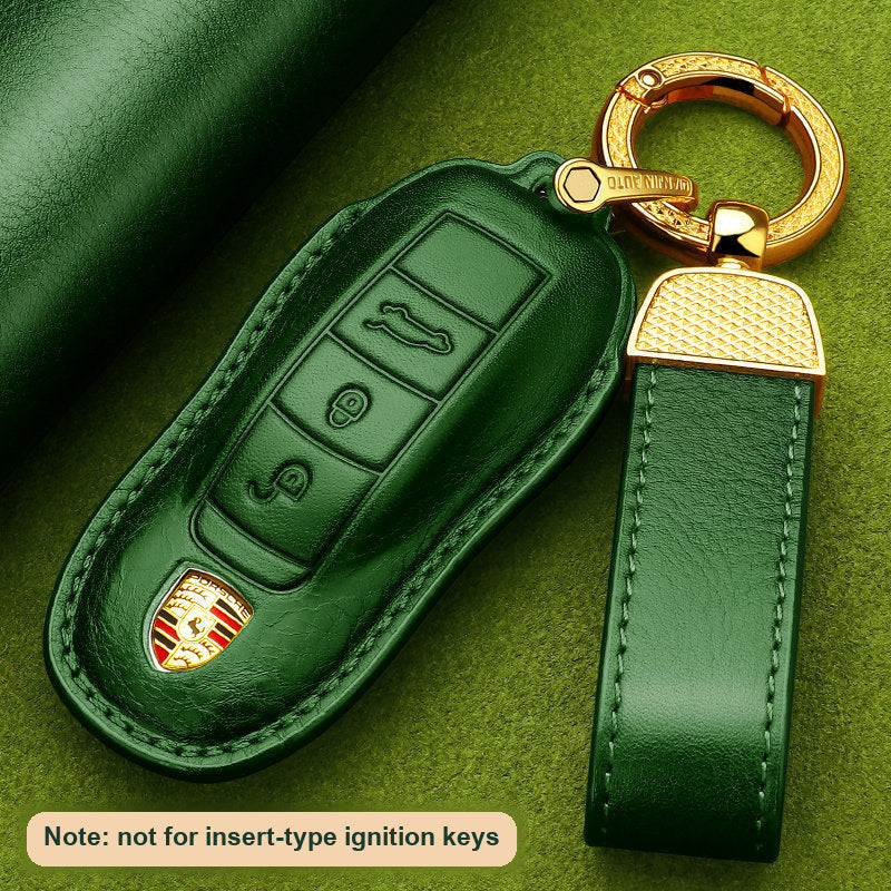 Style A Dark Night Green with gold ring and leather strap