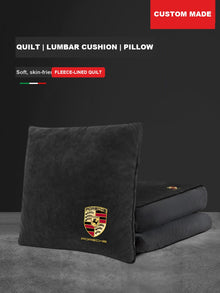 Porsche Car Pillow Blanket – Foldable 2-in-1 Cushion and Quilt for Macan, Cayenne and Panamera