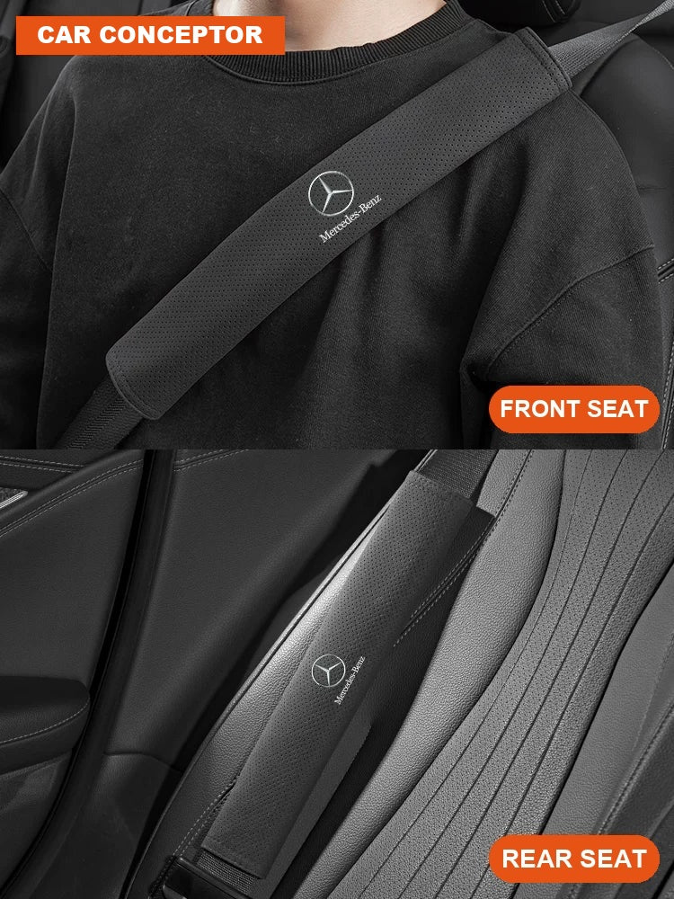 Mercedes-Benz suede seat-belt shoulder pads 03