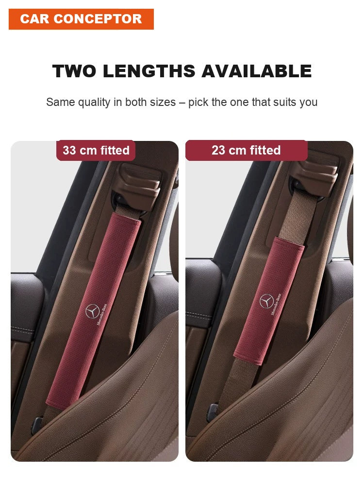 Mercedes-Benz suede seat-belt shoulder pads 05