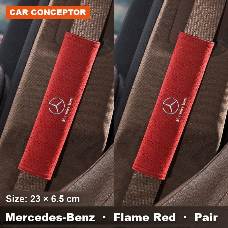 Mercedes-Benz suede seat-belt shoulder pads 11