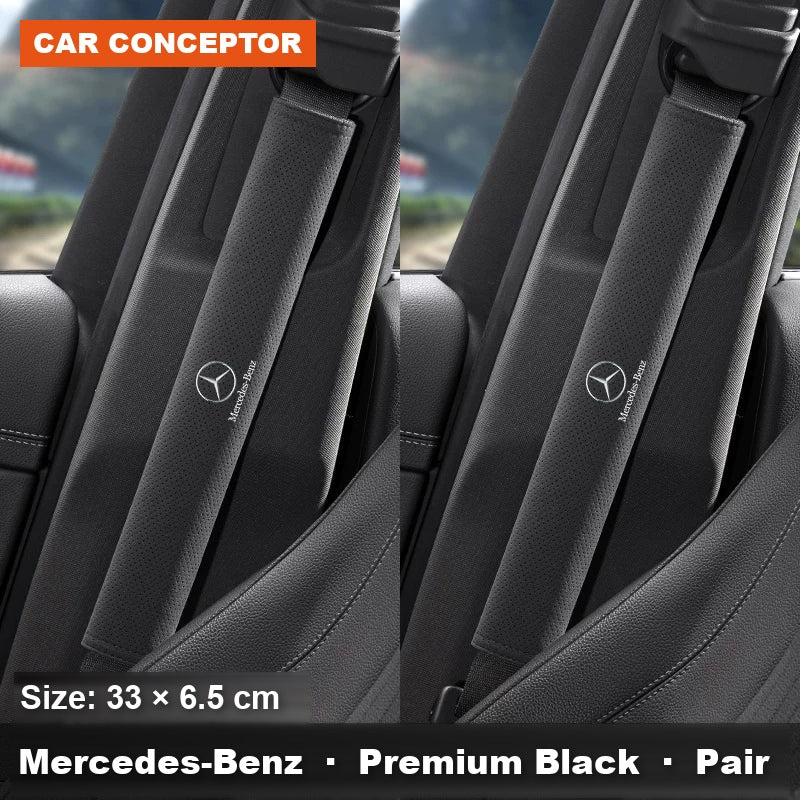 Mercedes-Benz suede seat-belt shoulder pads 18