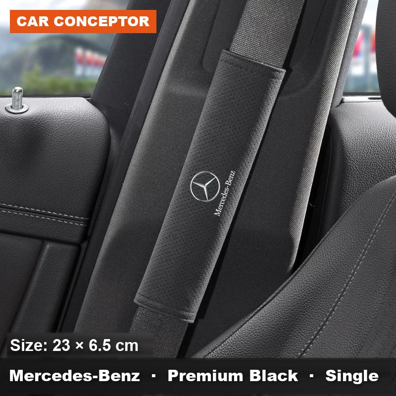 Mercedes-Benz suede seat-belt shoulder pads 30
