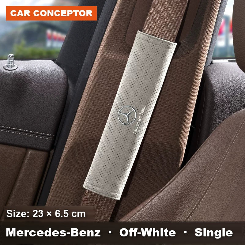 Mercedes-Benz suede seat-belt shoulder pads 34