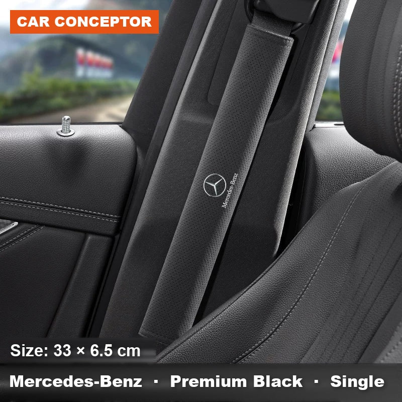 Mercedes-Benz suede seat-belt shoulder pads 36