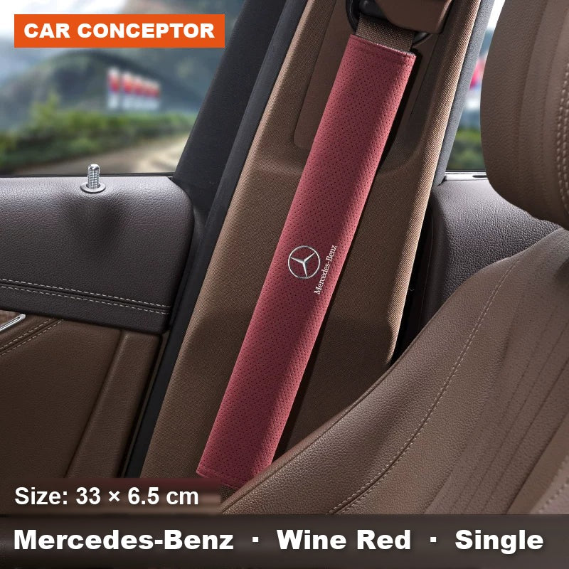 Mercedes-Benz suede seat-belt shoulder pads 38