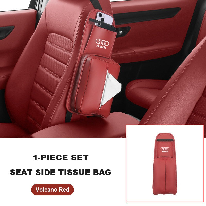 Audi seat side tissue bag Volcano Red