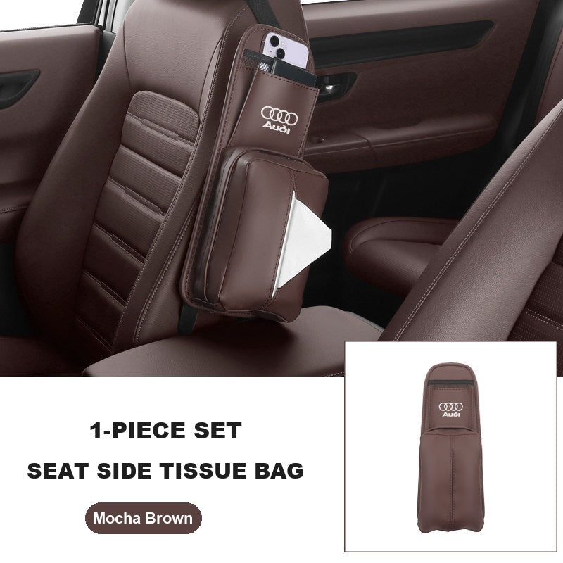 Audi seat side tissue bag Mocha Brown