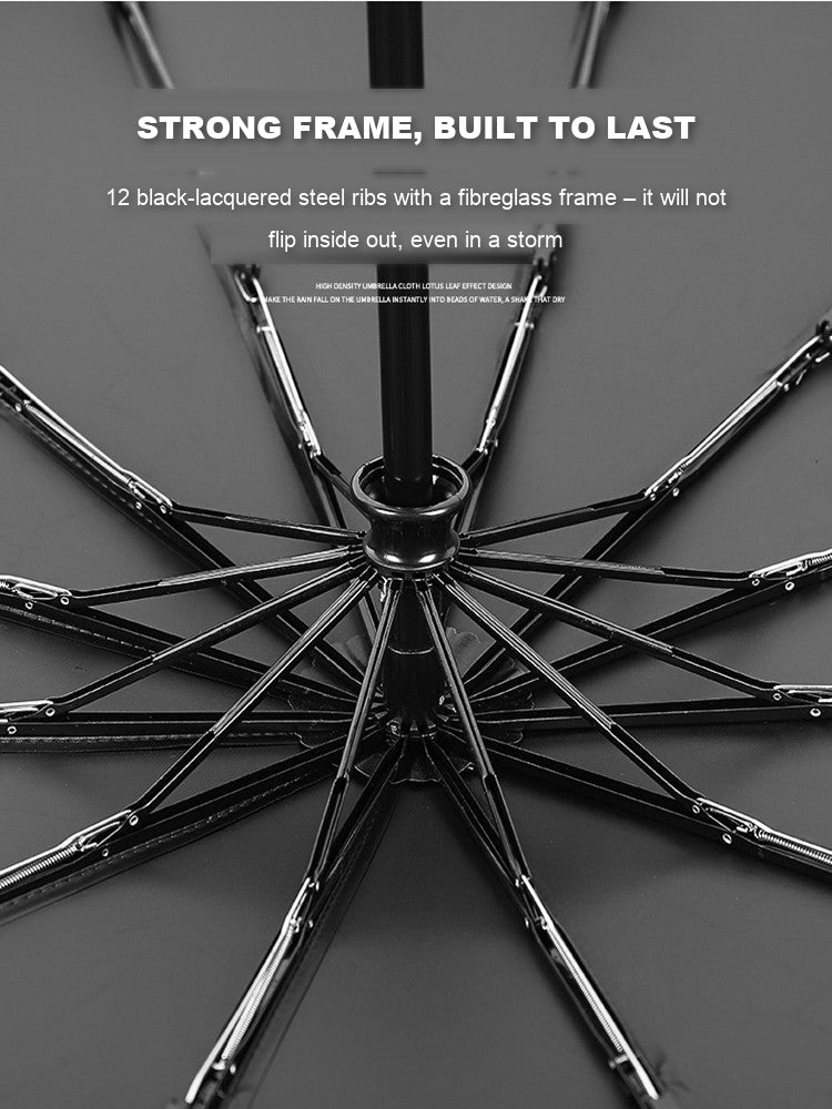 Strong steel and fibreglass umbrella frame, built to last