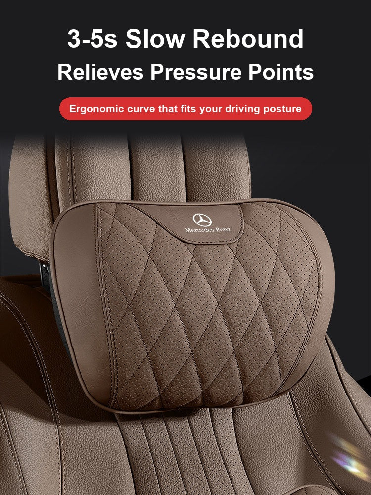 Mercedes-Benz headrest pillow with 3-5 second slow rebound memory foam