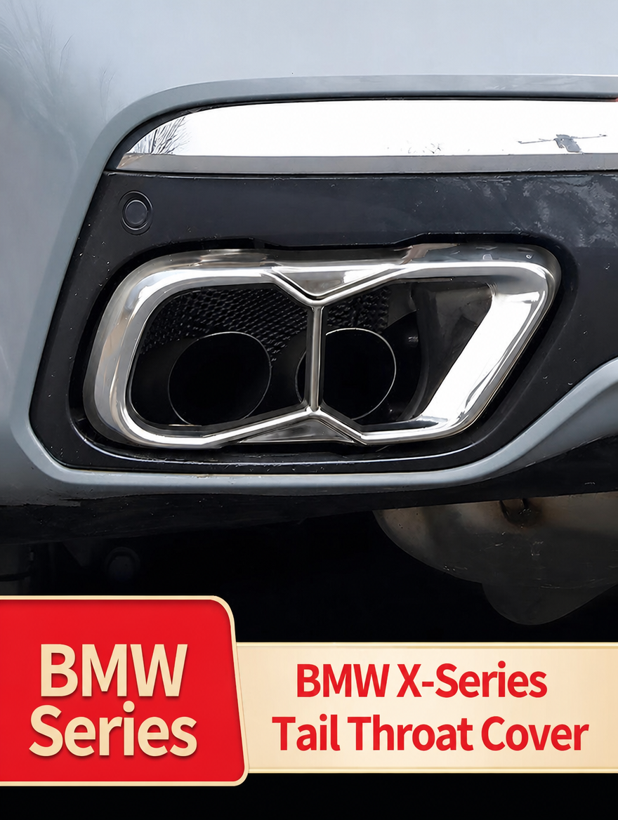 غطاء فتحة العادم الخلفي لـ BMW - طقم تقليم كروم لـ X3/X4/X5/X6/X7