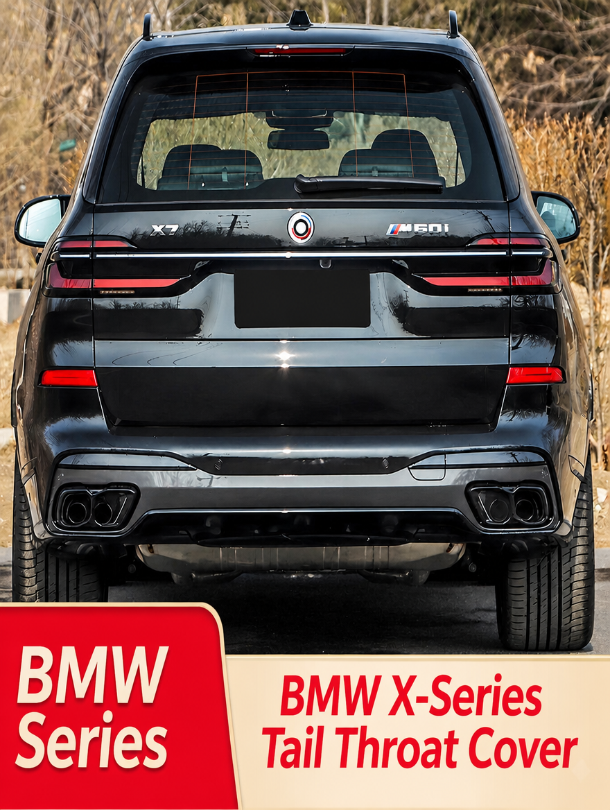 غطاء فتحة العادم الخلفي لـ BMW - طقم تقليم كروم لـ X3/X4/X5/X6/X7