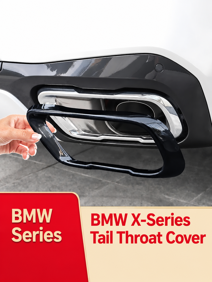 BMW Exhaust Tail Throat Cover - X3/X4/X5/X6/X7 Chrome Trim Kit