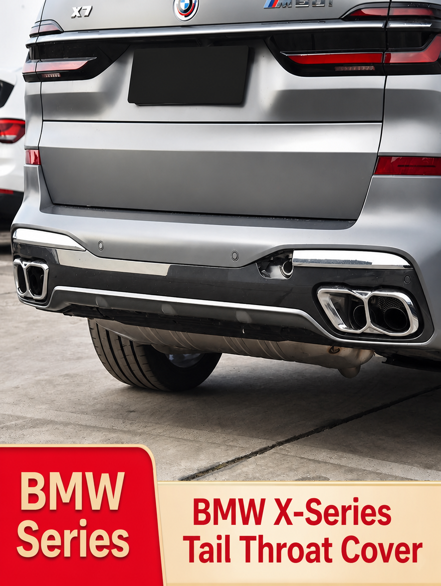 غطاء فتحة العادم الخلفي لـ BMW - طقم تقليم كروم لـ X3/X4/X5/X6/X7