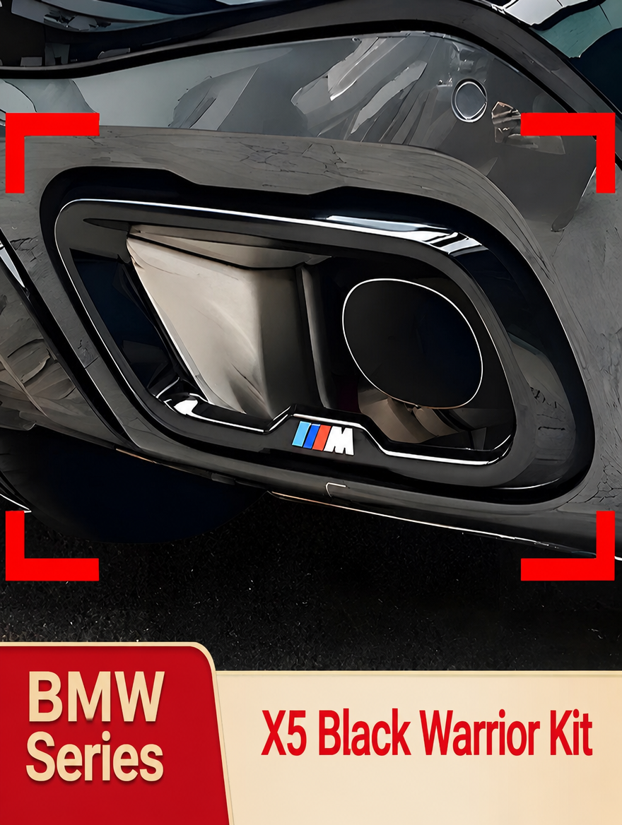 BMW Exhaust Tail Throat Cover - X3/X4/X5/X6/X7 Chrome Trim Kit